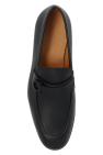 FERRAGAMO BLACK Leather loafers