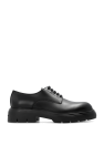 FERRAGAMO BLACK ‘Devis’ leather shoes