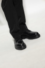 FERRAGAMO BLACK ‘Devis’ leather shoes