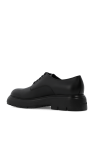 FERRAGAMO BLACK ‘Devis’ leather shoes