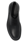 FERRAGAMO BLACK ‘Devis’ leather shoes