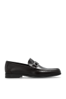 slip on leather shoes in black ion