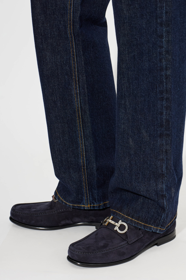 FERRAGAMO "Avril" suede loafers