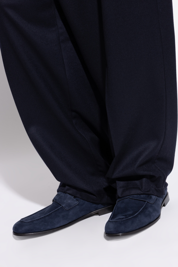 FERRAGAMO Wildleder-Loafer-Schuhe „Tiberio“