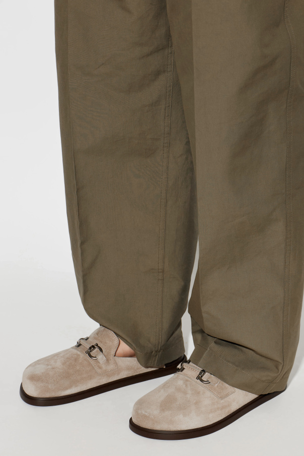 FERRAGAMO Suede slides `Santiago`