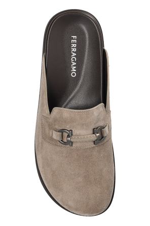 FERRAGAMO Suede slides `Santiago`