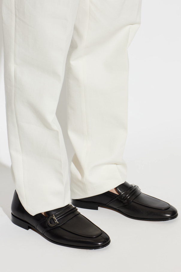 FERRAGAMO Leather 'Saddle' loafers