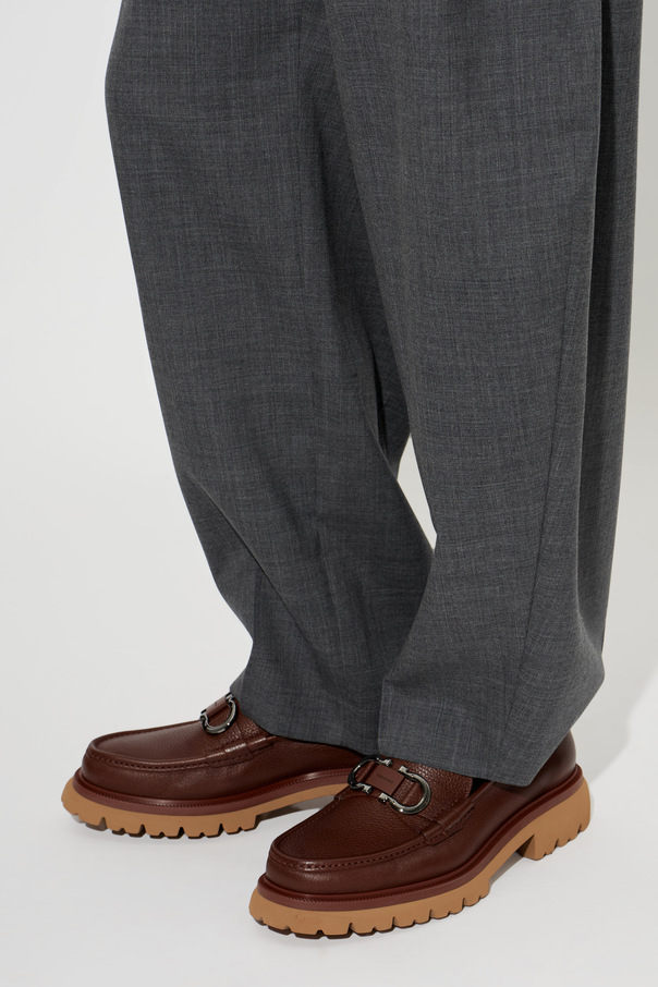 FERRAGAMO "Cocoon 2" leather loafers