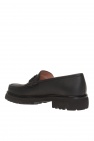 FERRAGAMO BLACK ‘Bleecker’ moccasins with logo