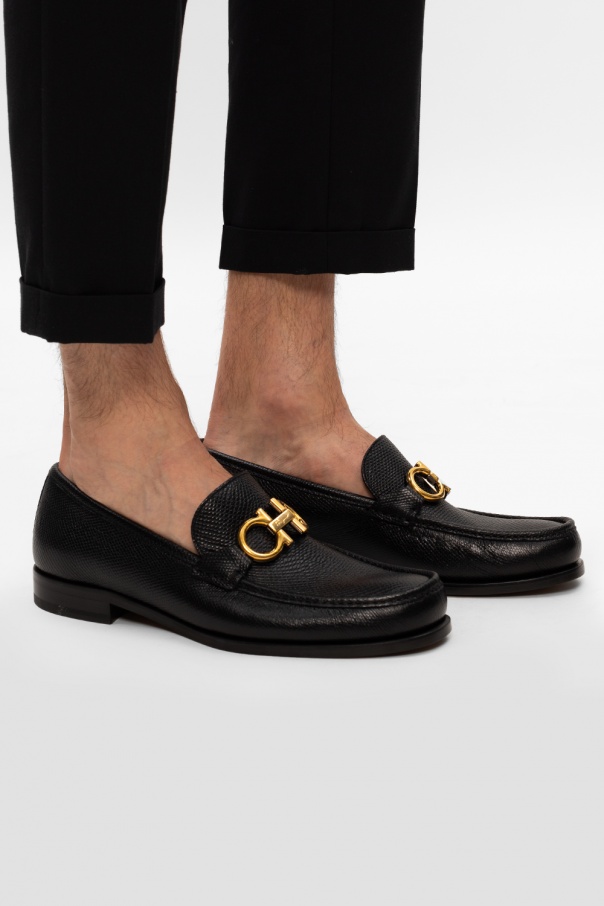 FERRAGAMO ‘Rolo’ leather moccasins