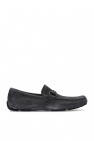 FERRAGAMO GREY ‘Raion’ suede moccasins