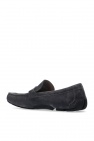 FERRAGAMO GREY ‘Raion’ suede moccasins