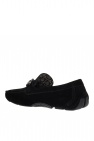 FERRAGAMO BLACK ‘Parigi’ suede moccasins