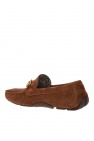FERRAGAMO BROWN 'Parigi' suede moccasins