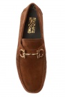 FERRAGAMO BROWN 'Parigi' suede moccasins