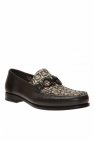 FERRAGAMO BLACK Horsebit loafers