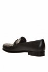 FERRAGAMO BLACK Horsebit loafers