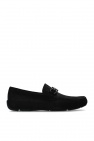 FERRAGAMO BLACK ‘Parigi’ suede moccasins