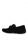 FERRAGAMO BLACK ‘Parigi’ suede moccasins