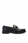 FERRAGAMO BLACK ‘Ready’ leather moccasins