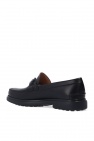FERRAGAMO BLACK ‘Ready’ leather moccasins