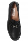 FERRAGAMO BLACK ‘Ready’ leather moccasins