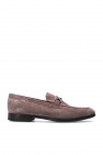FERRAGAMO BROWN ‘Nebbiolo’ leather moccasins
