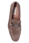 FERRAGAMO BROWN ‘Nebbiolo’ leather moccasins