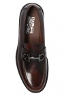 FERRAGAMO BROWN ‘Rodney’ leather moccasins