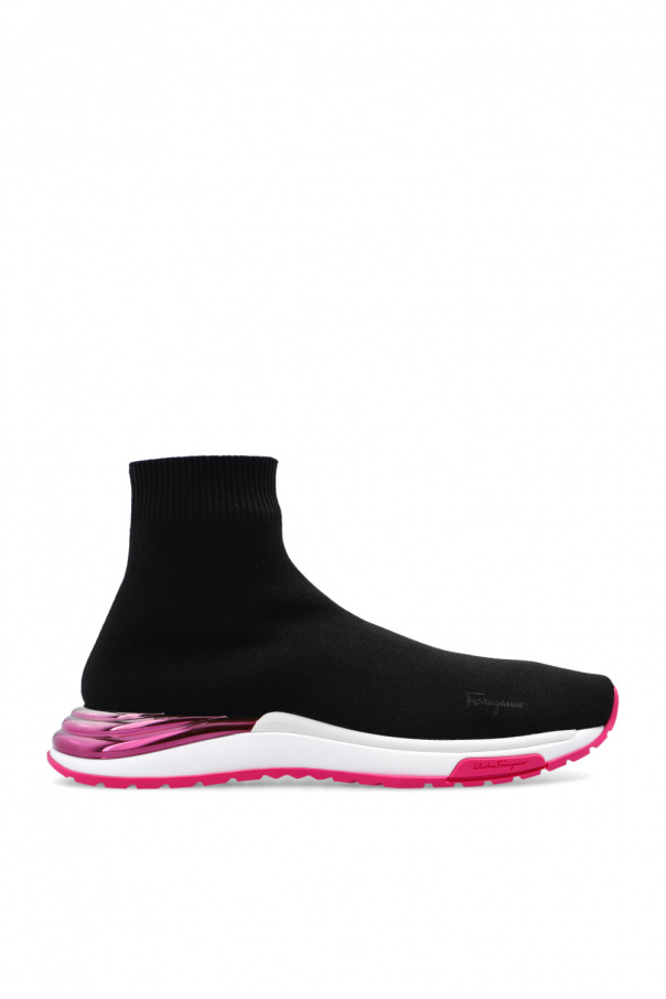 salvatore Gradient Ferragamo ‘Ninette’ sneakers with sock