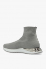 FERRAGAMO SILVER ‘Ninette’ sock sneakers