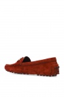 FERRAGAMO BROWN ‘Berra’ suede moccasins