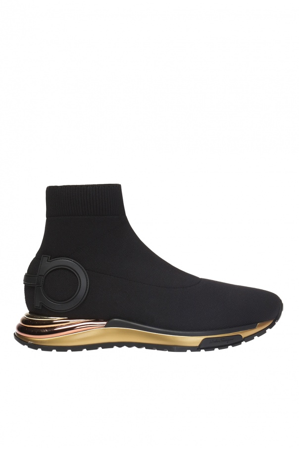 Salvatore Ferragamo ‘Gardena’ high-top sneakers with sock