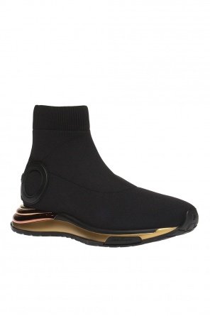 Salvatore Ferragamo ‘Gardena’ high-top sneakers with sock