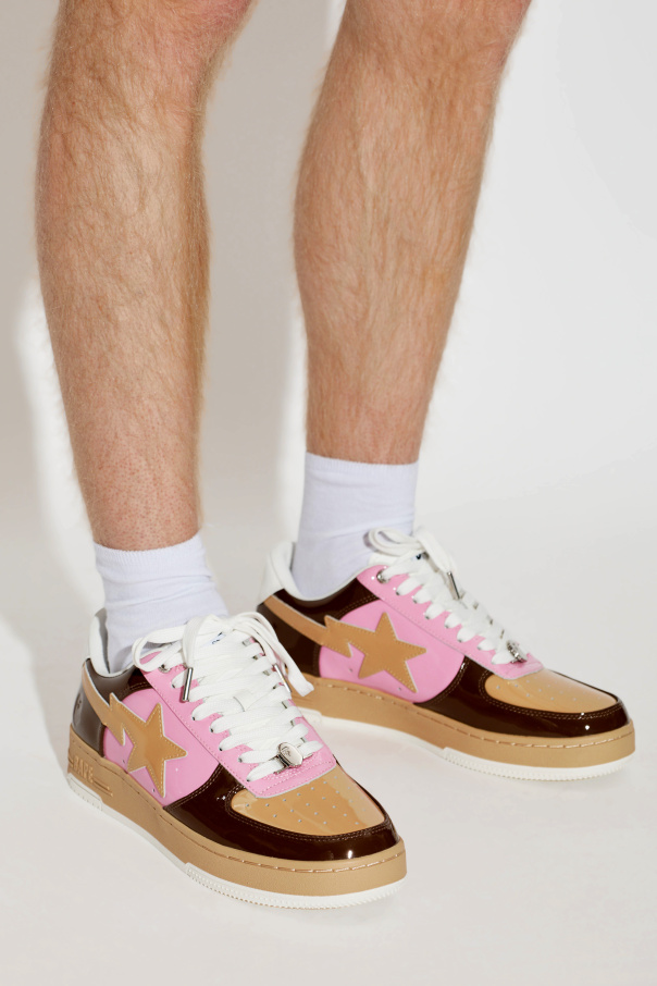 A BATHING APE® Skórzane buty sportowe z logo