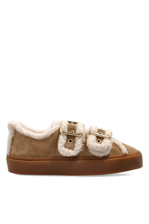 Shearling Low Velcro Buckle shoes