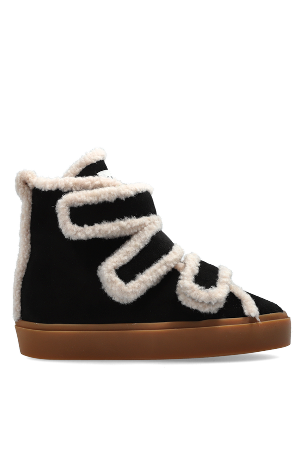 ‘Shearling Velcro Wedge’ wedge shoes od Inuikii