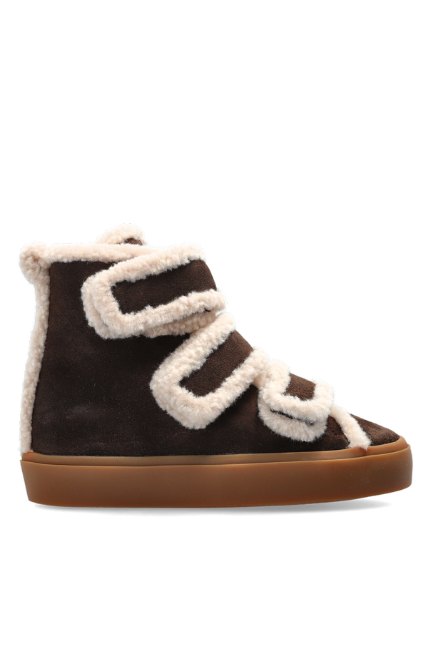 “Shearling Velcro Wedge” wedge shoes od Inuikii