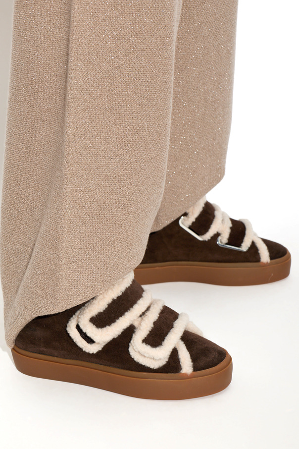 Inuikii Zapatos de cuña “Shearling Velcro Wedge”