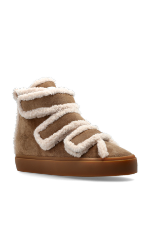 Inuikii “Shearling Velcro Wedge” wedge shoes