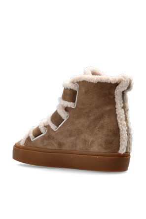 Inuikii “Shearling Velcro Wedge” wedge shoes