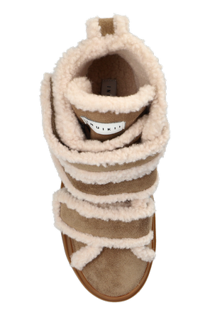 Inuikii “Shearling Velcro Wedge” wedge shoes