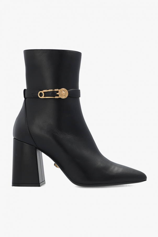 Versace Leather heeled ankle boots