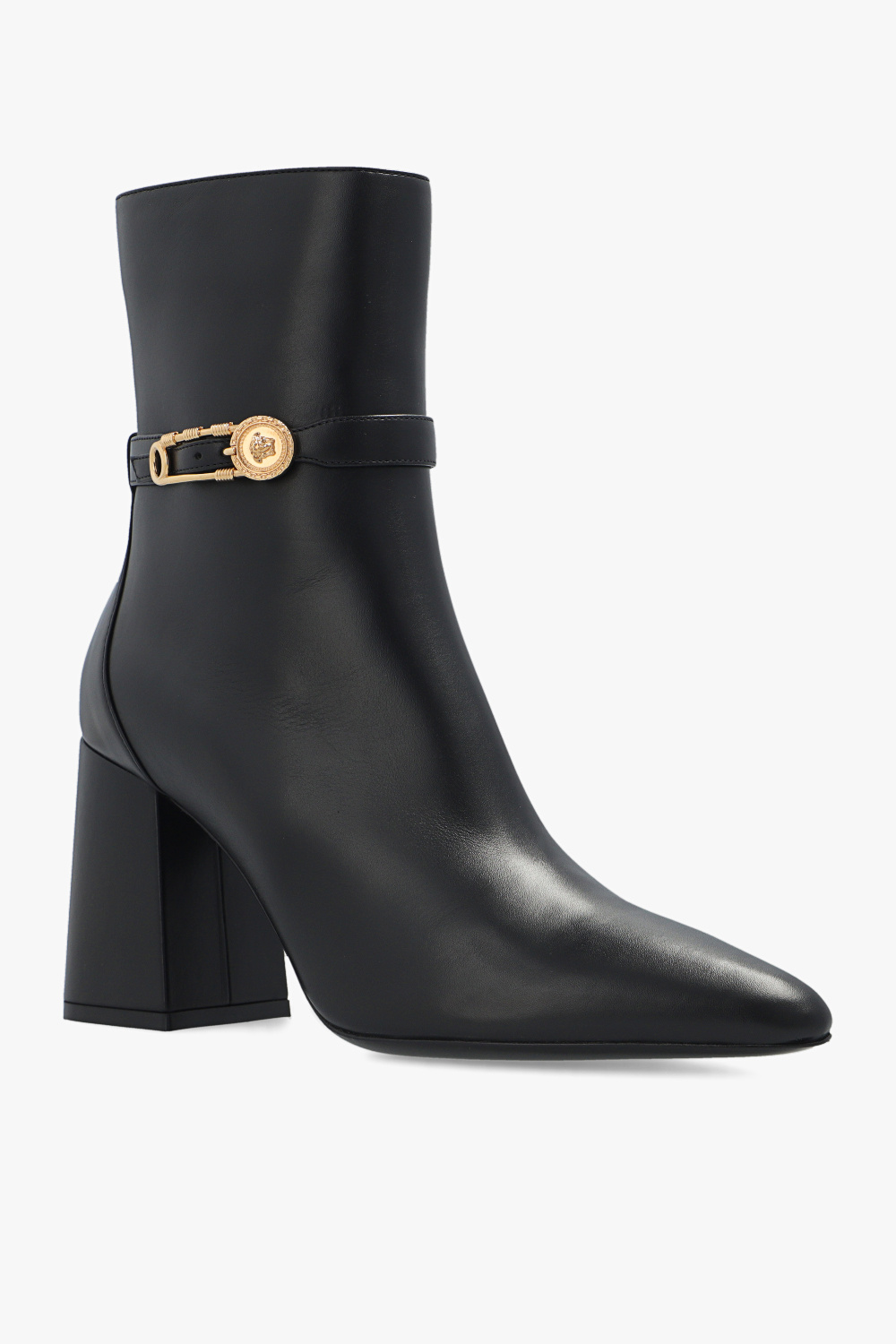 Versace Leather heeled ankle boots