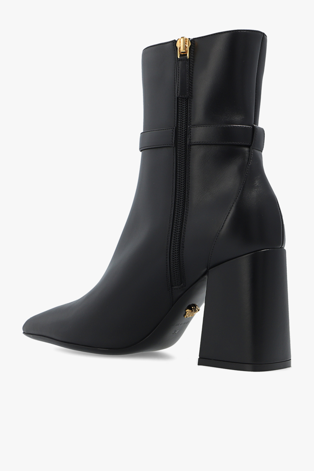 Versace Leather heeled ankle boots