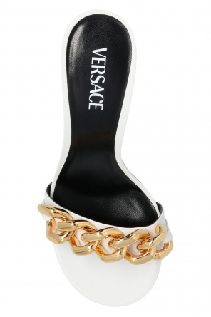 Versace Klapki na obcasie ‘Medusa Chain’