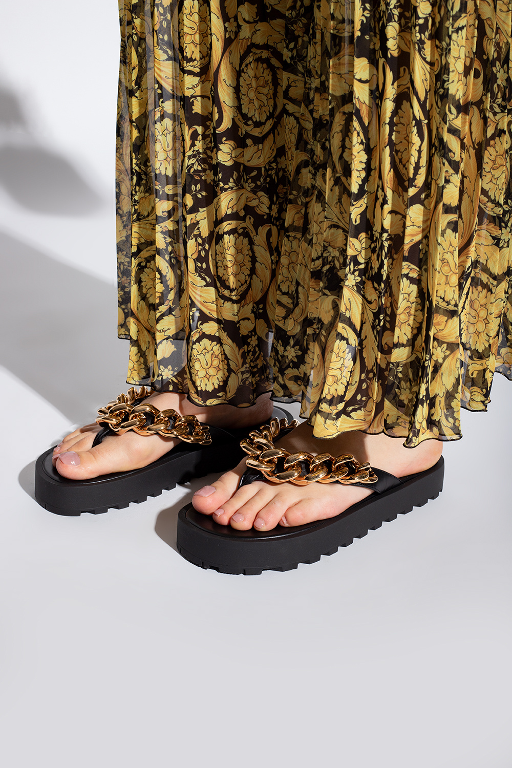 Versace Appliquéd slides