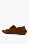Versace BROWN Leather moccasins