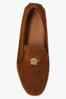 Versace BROWN Leather moccasins