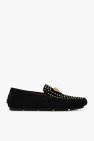 Versace BLACK Leather moccasins